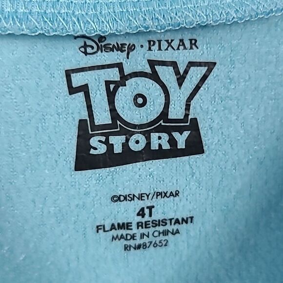 Toy Story Boys 4T Blue Fleece Pajama Long Sleeve Pant PJs Toddler 2pc Sleep Set - Picture 5 of 7